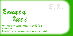 renata kuti business card